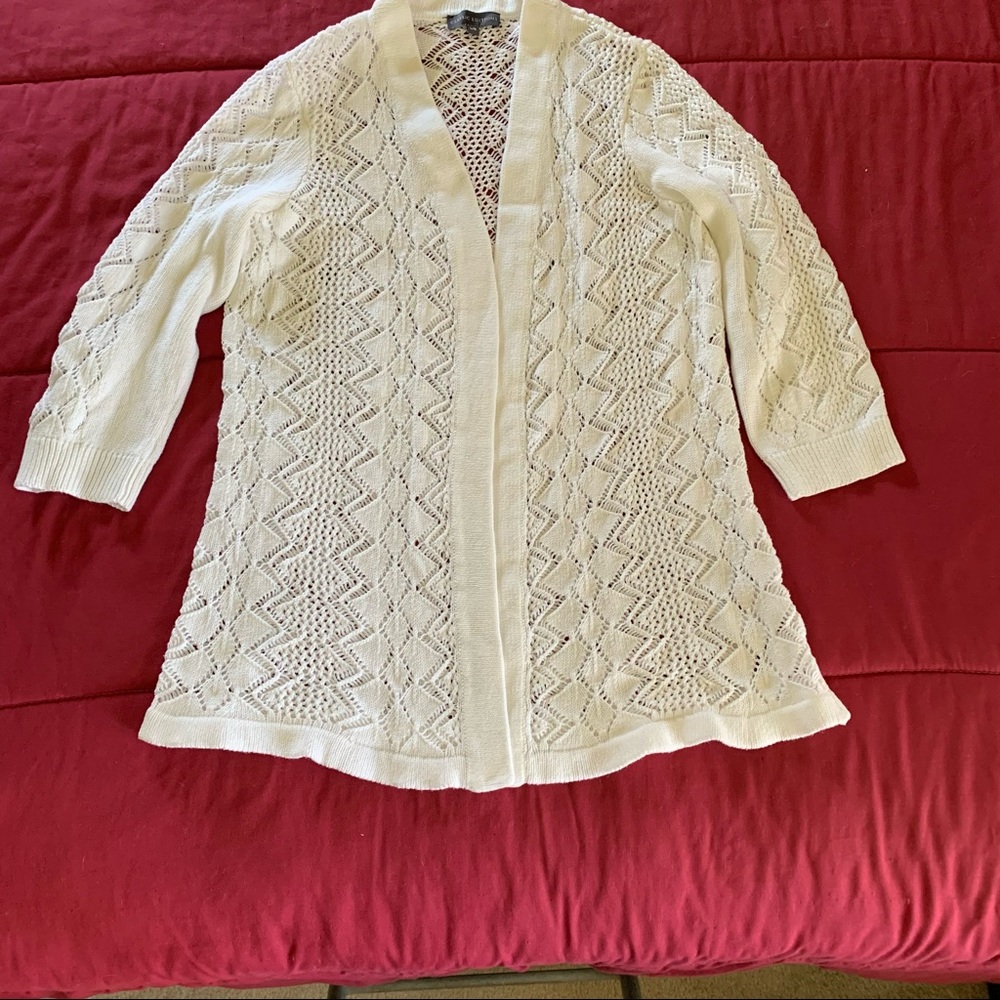 Classic Editions White Lacy Sweater